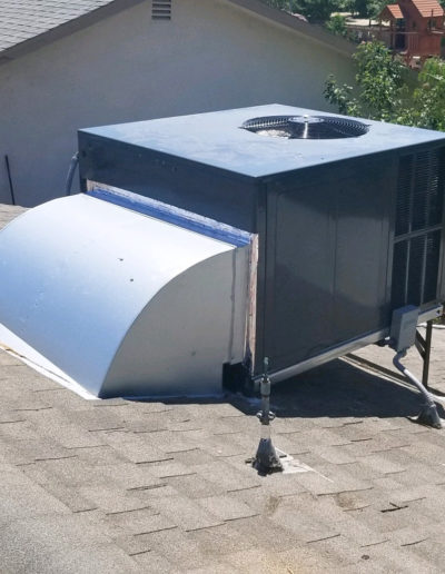 Rooftop mounted HVAC system