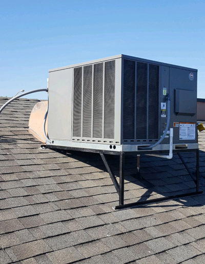 Rooftop mounted HVAC unit