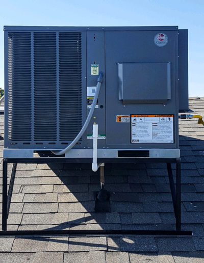 Rooftop mounted HVAC unit