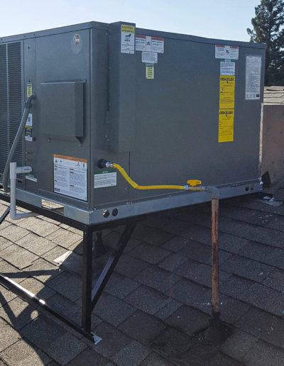 Rooftop mounted HVAC unit