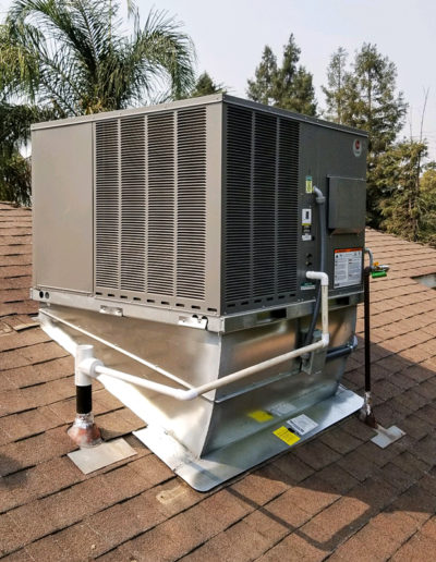 Rooftop mounted HVAC unit